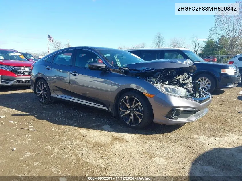 2021 Honda Civic Sport VIN: 2HGFC2F88MH500842 Lot: 40832209