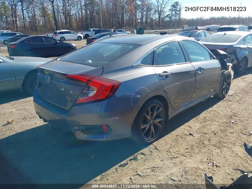 2021 Honda Civic Sport VIN: 2HGFC2F84MH518223 Lot: 40834657