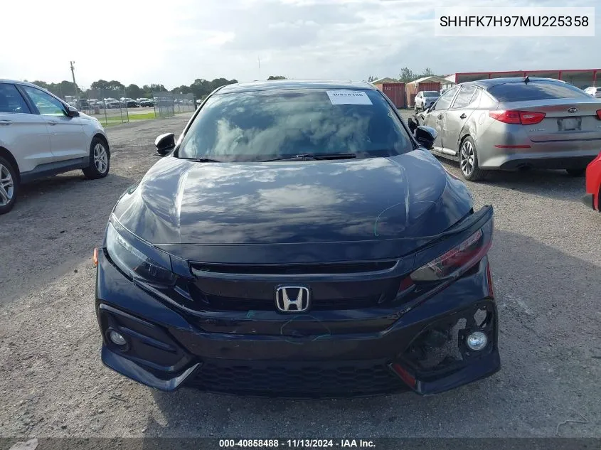 2021 Honda Civic Sport Touring VIN: SHHFK7H97MU225358 Lot: 40858488