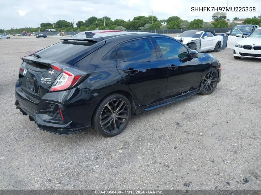 2021 Honda Civic Sport Touring VIN: SHHFK7H97MU225358 Lot: 40858488