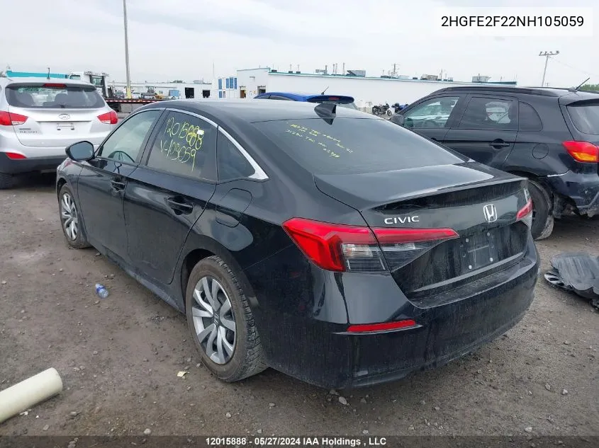 2HGFE2F22NH105059 2022 Honda Civic