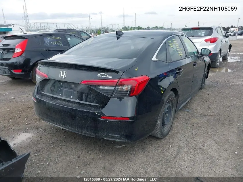 2HGFE2F22NH105059 2022 Honda Civic