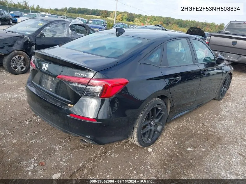 2HGFE2F53NH508834 2022 Honda Civic Sport