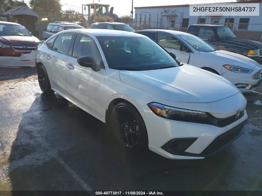 2022 Honda Civic Sport VIN: 2HGFE2F50NH584737 Lot: 40773017