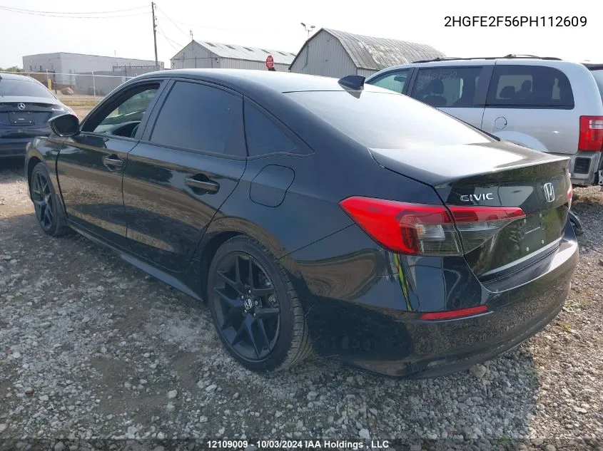 2023 Honda Civic Sedan VIN: 2HGFE2F56PH112609 Lot: 12109009