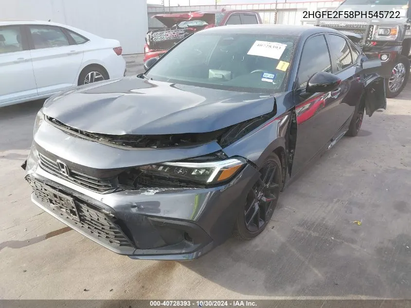 2023 Honda Civic Sport VIN: 2HGFE2F58PH545722 Lot: 40728393