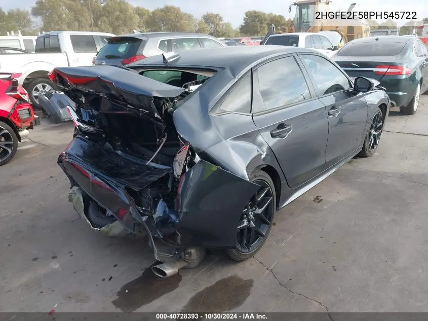 2023 Honda Civic Sport VIN: 2HGFE2F58PH545722 Lot: 40728393