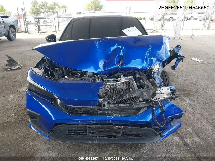 2023 Honda Civic Sport VIN: 2HGFE2F51PH545660 Lot: 40732671