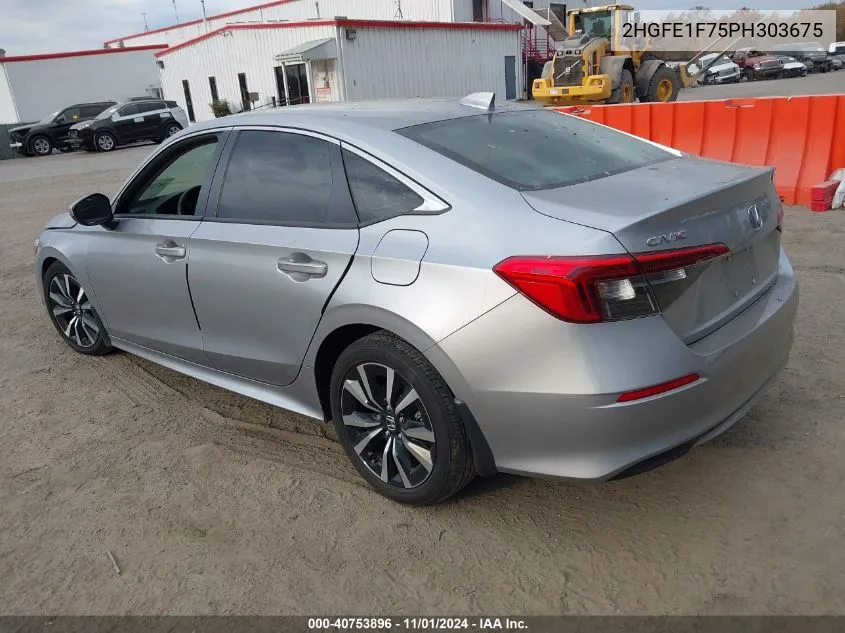 2023 Honda Civic Ex /Ex W/O Bsi VIN: 2HGFE1F75PH303675 Lot: 40753896