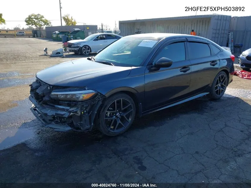 2023 Honda Civic Sport VIN: 2HGFE2F5XPH503892 Lot: 40824760