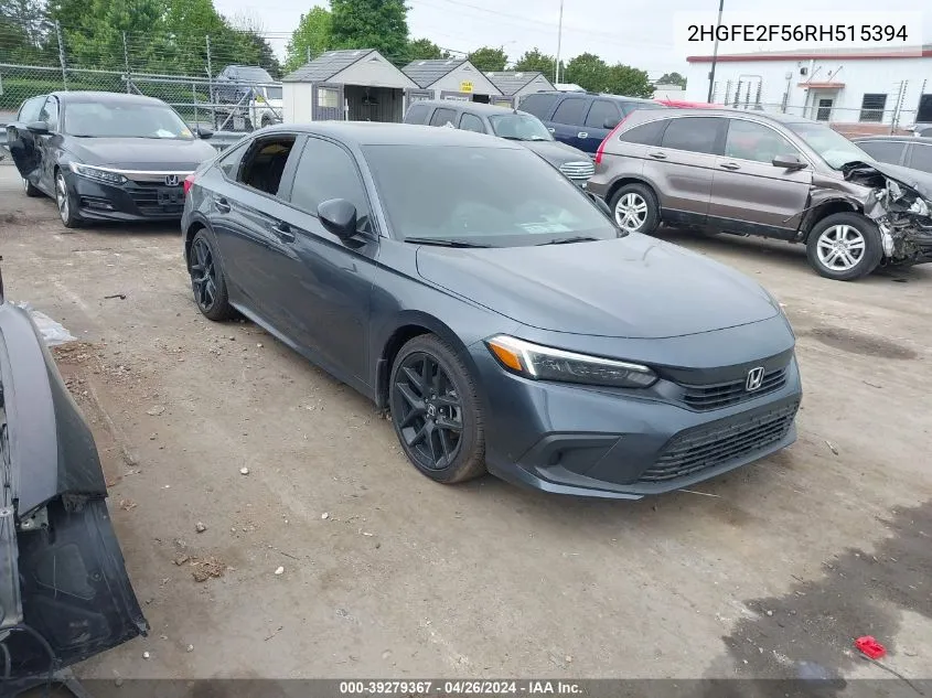 2024 Honda Civic Sport VIN: 2HGFE2F56RH515394 Lot: 39279367