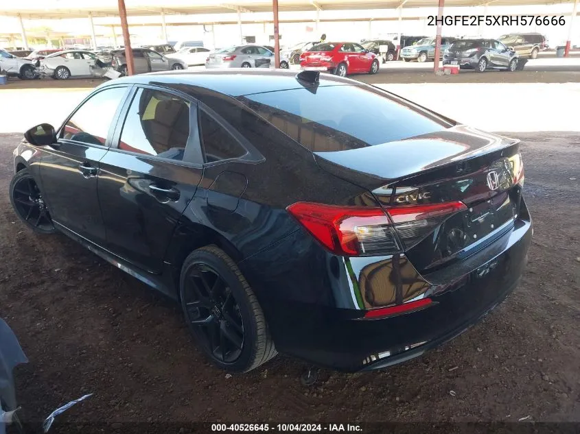 2024 Honda Civic Sport VIN: 2HGFE2F5XRH576666 Lot: 40526645