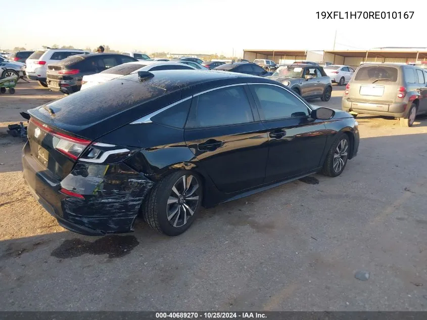 2024 Honda Civic Exl VIN: 19XFL1H70RE010167 Lot: 40689270