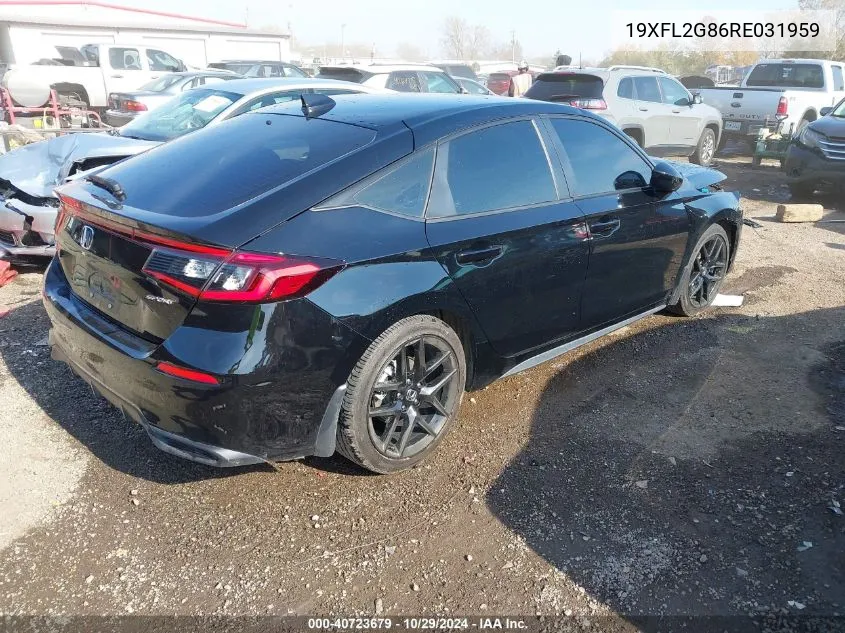 2024 Honda Civic Sport VIN: 19XFL2G86RE031959 Lot: 40723679