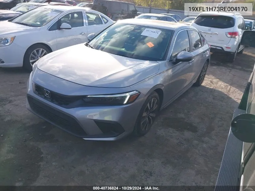 2024 Honda Civic Ex-L VIN: 19XFL1H73RE004170 Lot: 40736824