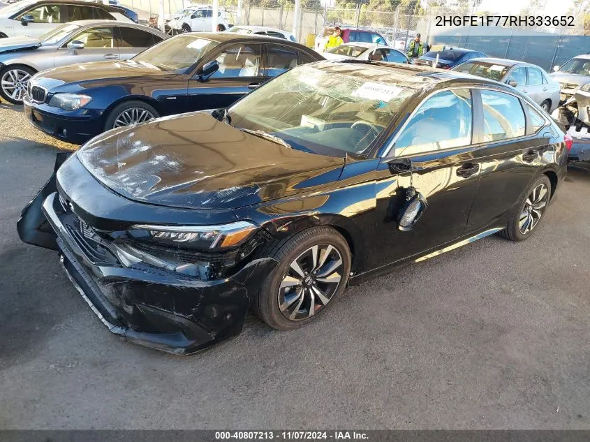 2024 Honda Civic Ex VIN: 2HGFE1F77RH333652 Lot: 40807213