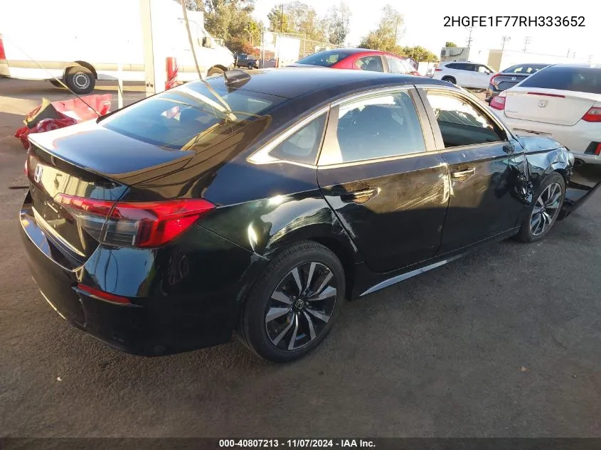 2024 Honda Civic Ex VIN: 2HGFE1F77RH333652 Lot: 40807213