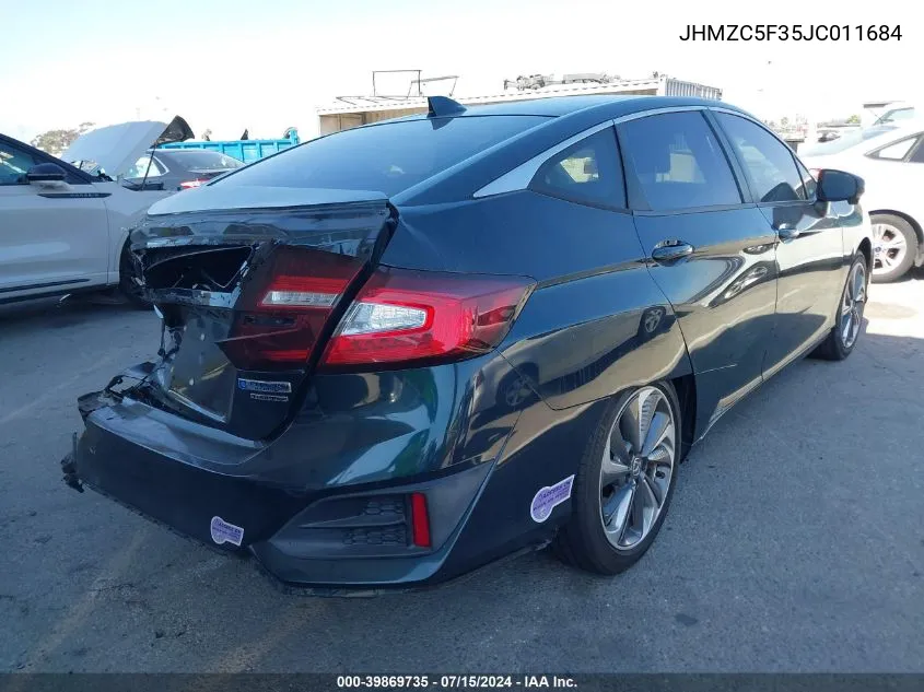 2018 Honda Clarity Plug-In Hybrid Touring VIN: JHMZC5F35JC011684 Lot: 39869735