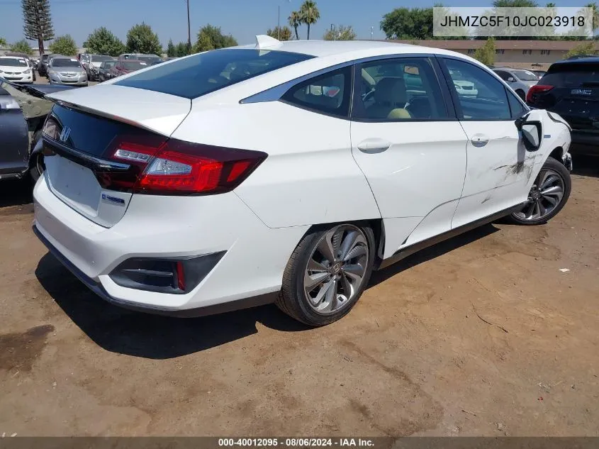 2018 Honda Clarity Plug-In Hybrid VIN: JHMZC5F10JC023918 Lot: 40012095