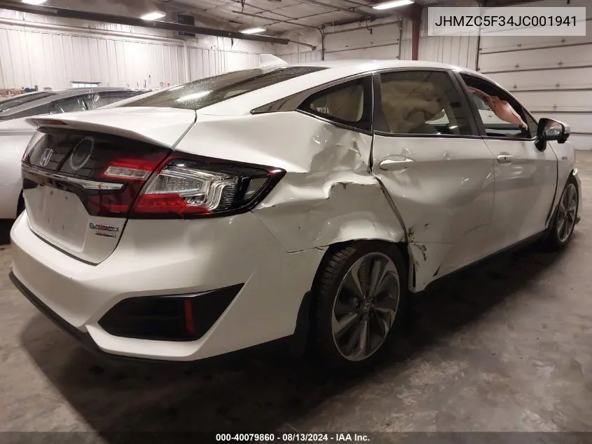 2018 Honda Clarity Touring VIN: JHMZC5F34JC001941 Lot: 40079860