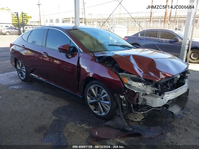 2018 Honda Clarity Plug-In Hybrid VIN: JHMZC5F14JC006684 Lot: 40081139