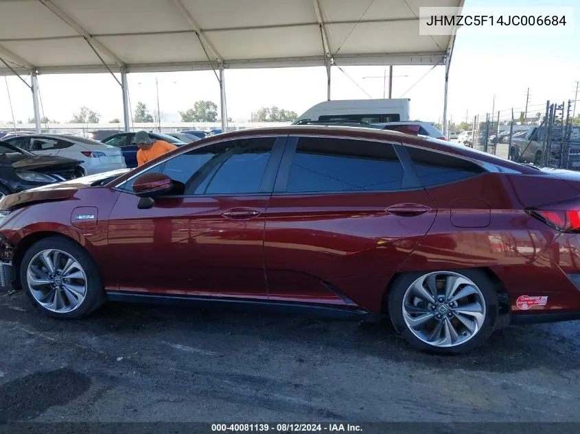 2018 Honda Clarity Plug-In Hybrid VIN: JHMZC5F14JC006684 Lot: 40081139