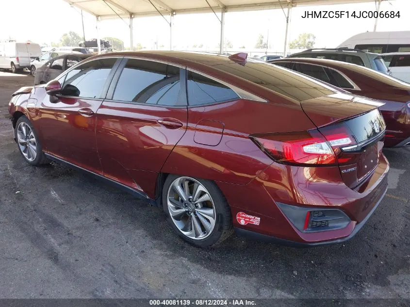 2018 Honda Clarity Plug-In Hybrid VIN: JHMZC5F14JC006684 Lot: 40081139