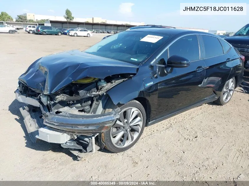 2018 Honda Clarity Plug-In Hybrid VIN: JHMZC5F18JC011628 Lot: 40085349