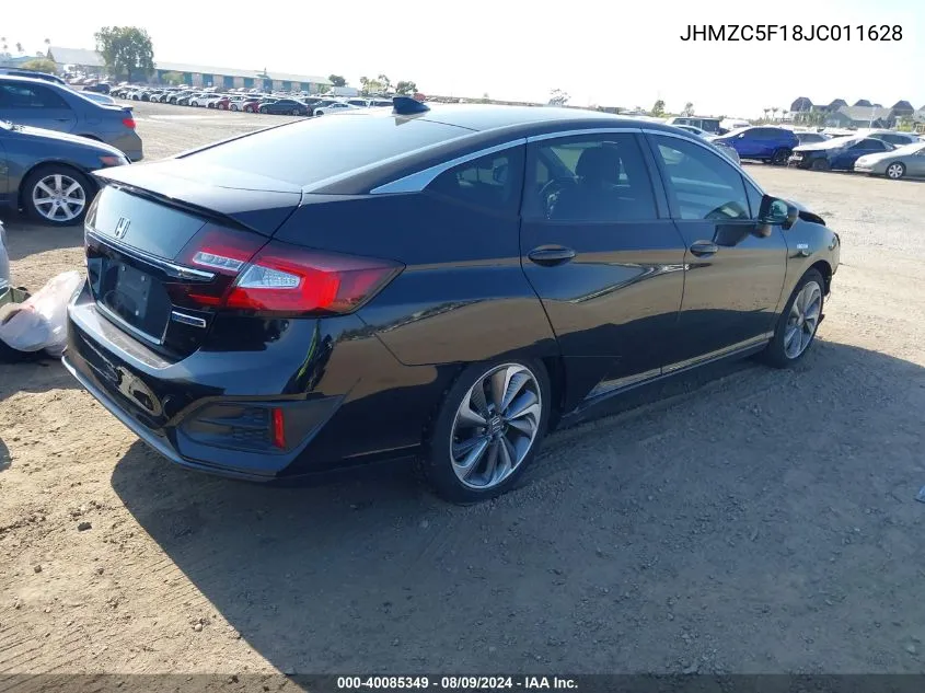 2018 Honda Clarity Plug-In Hybrid VIN: JHMZC5F18JC011628 Lot: 40085349