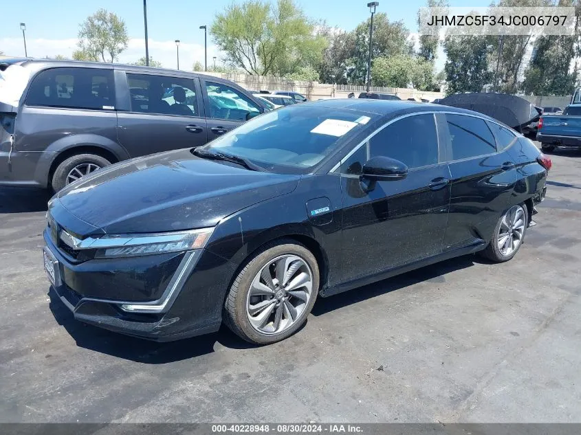 2018 Honda Clarity Plug-In Hybrid Touring VIN: JHMZC5F34JC006797 Lot: 40228948