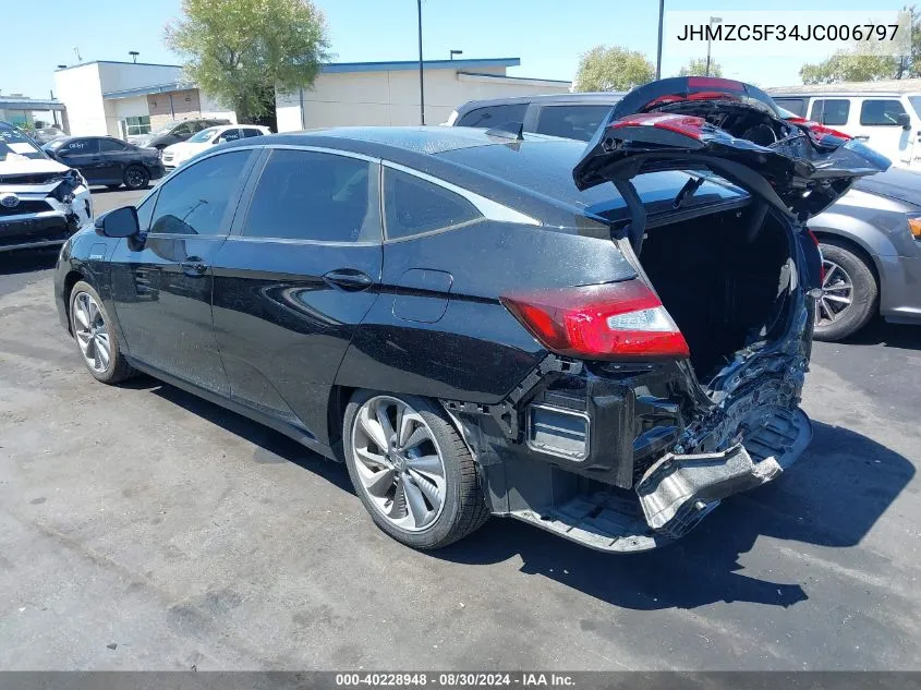 2018 Honda Clarity Plug-In Hybrid Touring VIN: JHMZC5F34JC006797 Lot: 40228948