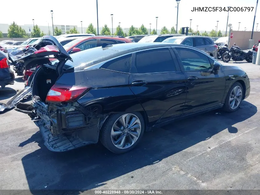 2018 Honda Clarity Plug-In Hybrid Touring VIN: JHMZC5F34JC006797 Lot: 40228948