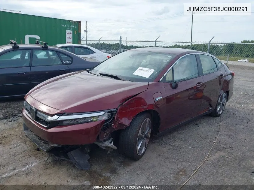 2018 Honda Clarity Plug-In Hybrid Touring VIN: JHMZC5F38JC000291 Lot: 40242927