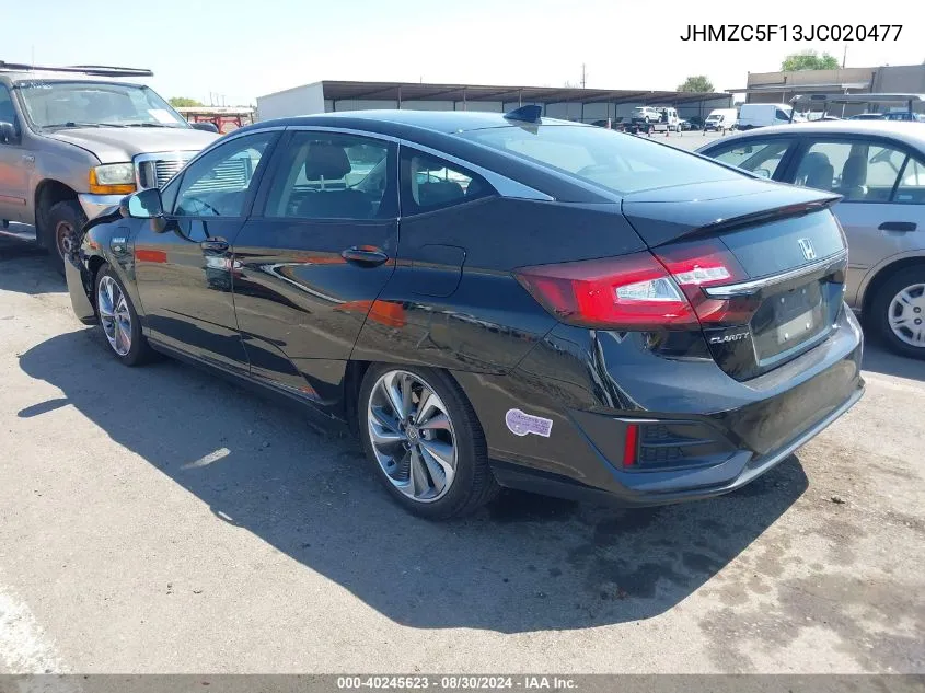 2018 Honda Clarity Plug-In Hybrid VIN: JHMZC5F13JC020477 Lot: 40245623