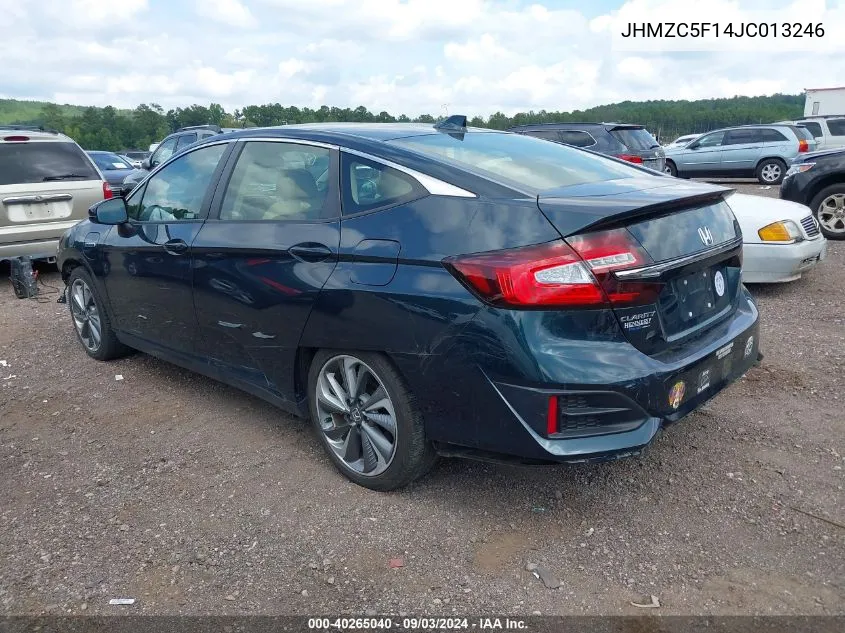 2018 Honda Clarity Plug-In Hybrid VIN: JHMZC5F14JC013246 Lot: 40265040