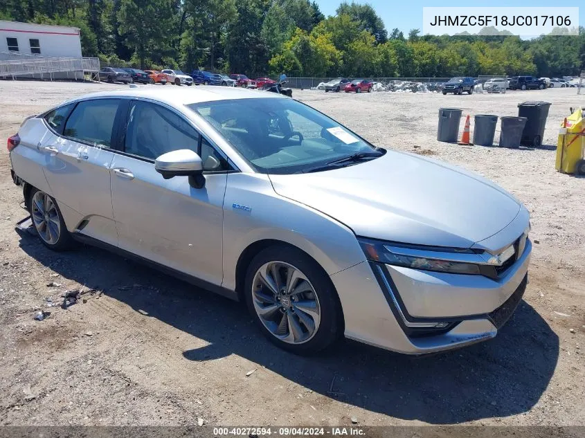 2018 Honda Clarity Plug-In Hybrid VIN: JHMZC5F18JC017106 Lot: 40272594