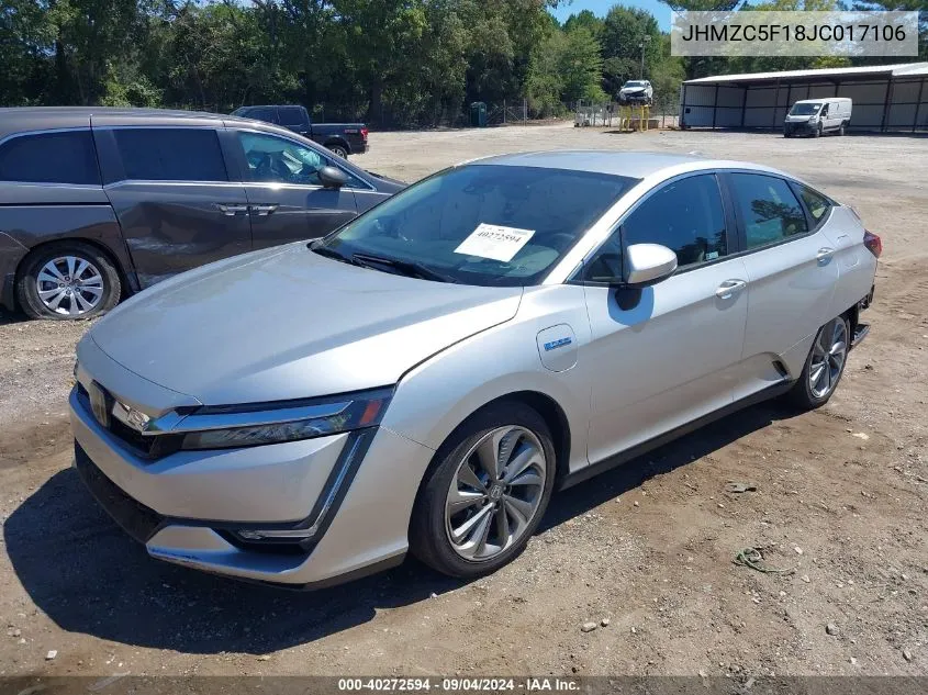 2018 Honda Clarity Plug-In Hybrid VIN: JHMZC5F18JC017106 Lot: 40272594