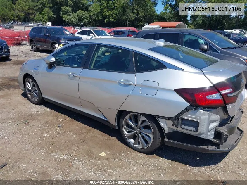 2018 Honda Clarity Plug-In Hybrid VIN: JHMZC5F18JC017106 Lot: 40272594