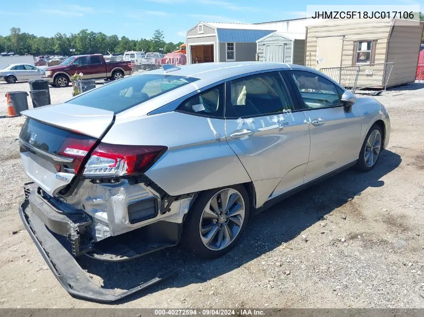 2018 Honda Clarity Plug-In Hybrid VIN: JHMZC5F18JC017106 Lot: 40272594