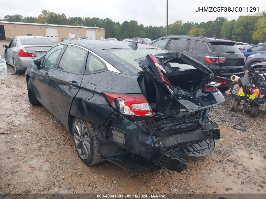 2018 Honda Clarity Plug-In Hybrid Touring VIN: JHMZC5F38JC011291 Lot: 40341393