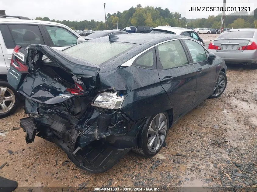 2018 Honda Clarity Plug-In Hybrid Touring VIN: JHMZC5F38JC011291 Lot: 40341393