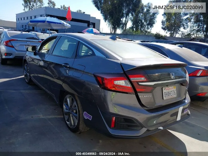 2018 Honda Clarity VIN: JHMZC5F18JC020099 Lot: 40349563