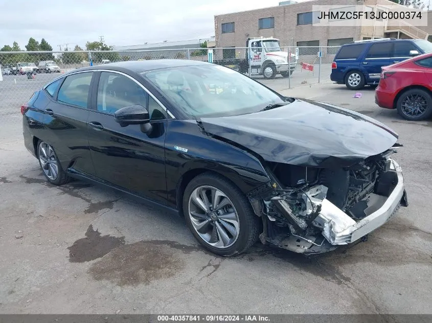 2018 Honda Clarity Plug-In Hybrid VIN: JHMZC5F13JC000374 Lot: 40357841