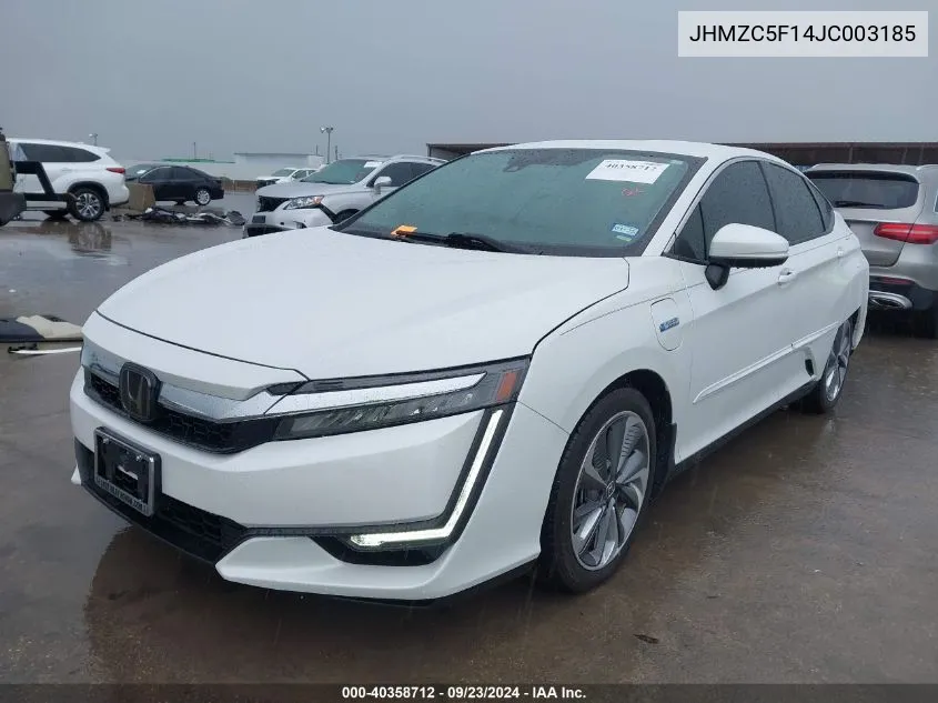 2018 Honda Clarity Plug-In Hybrid VIN: JHMZC5F14JC003185 Lot: 40358712