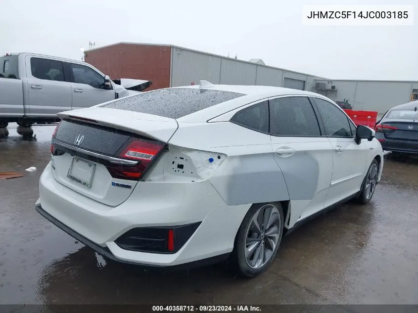 2018 Honda Clarity Plug-In Hybrid VIN: JHMZC5F14JC003185 Lot: 40358712