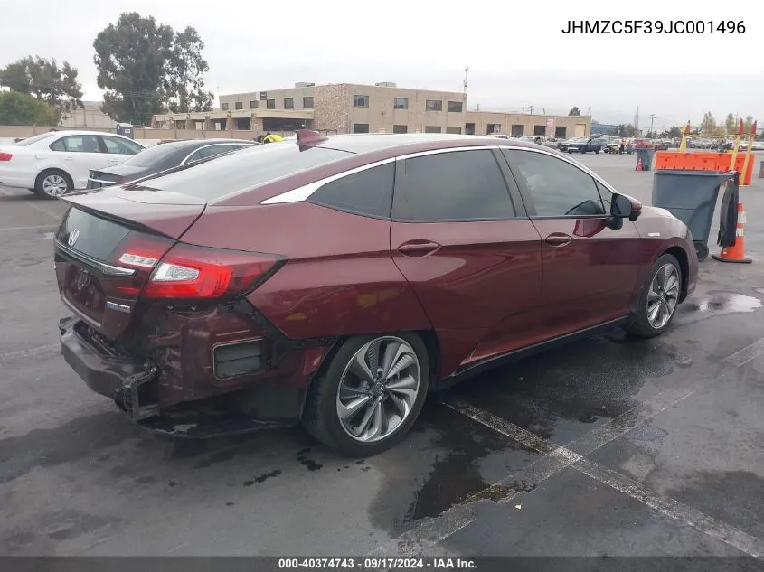 2018 Honda Clarity Plug-In Hybrid Touring VIN: JHMZC5F39JC001496 Lot: 40374743