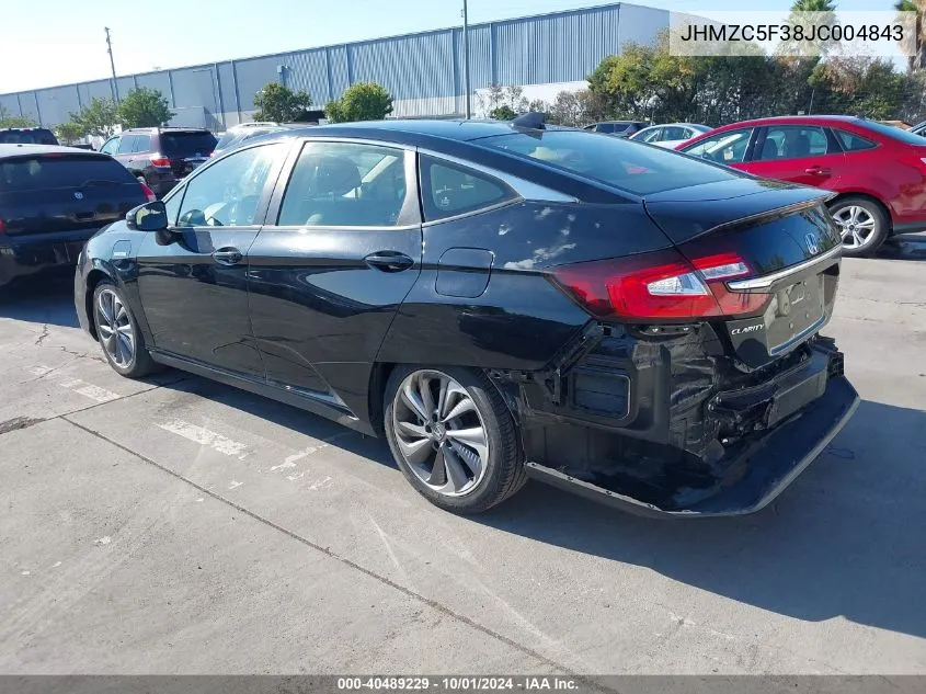 2018 Honda Clarity Plug-In Hybrid Touring VIN: JHMZC5F38JC004843 Lot: 40489229