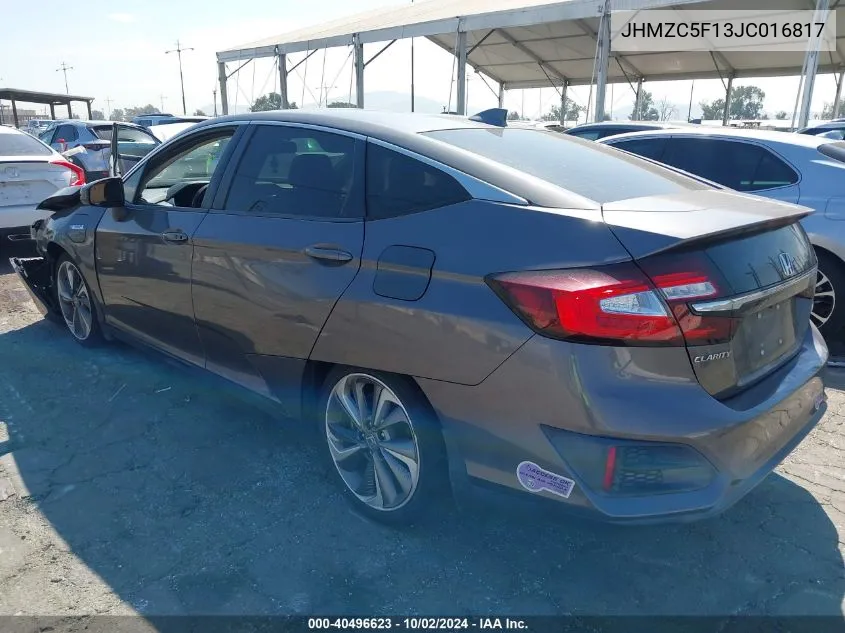 2018 Honda Clarity Plug-In Hybrid VIN: JHMZC5F13JC016817 Lot: 40496623