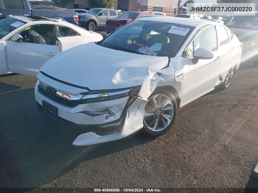 2018 Honda Clarity Plug-In Hybrid Touring VIN: JHMZC5F37JC000220 Lot: 40506506