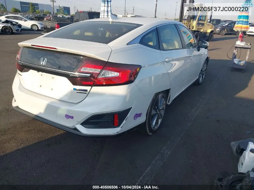 2018 Honda Clarity Plug-In Hybrid Touring VIN: JHMZC5F37JC000220 Lot: 40506506